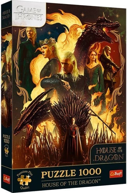 Puzzle 1000 pjesë Trefl Game of Thrones House of the Dragon, 68.3x48cm