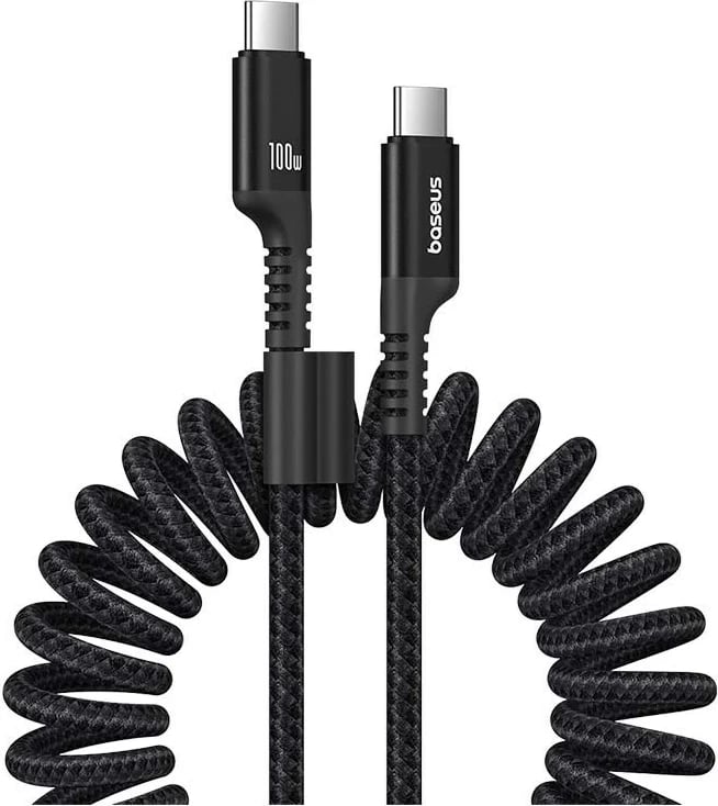 Kabllo Baseus Fish-Eye USB C në USB C, 1 m, 100 W, E zezë