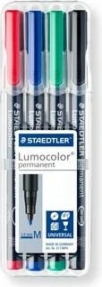 Set markerash STAEDTLER Lumocolor 317 WP4, 4 ngjyra, trashësi mesatare