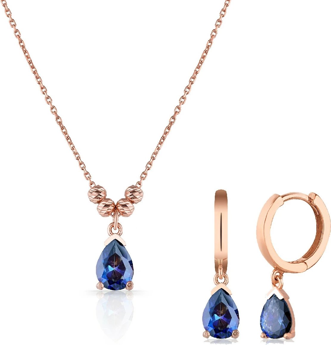 Set varëse dhe vathë argjendi, ngjyrë rozë e artë, Jumeon, ALK7034