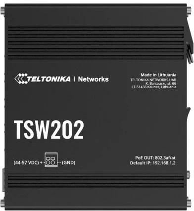 Switch Teltonika TSW202, 8 porta, i menaxhuar L2, montim në mur, 2 porta SFP