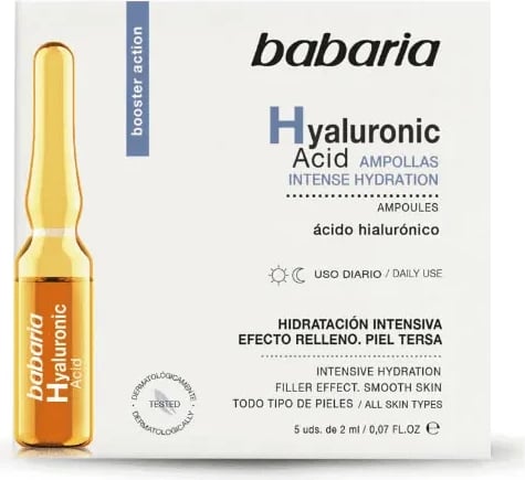Ampula për fytyrë Babaria Acid Hialuronik unisex 5 copë