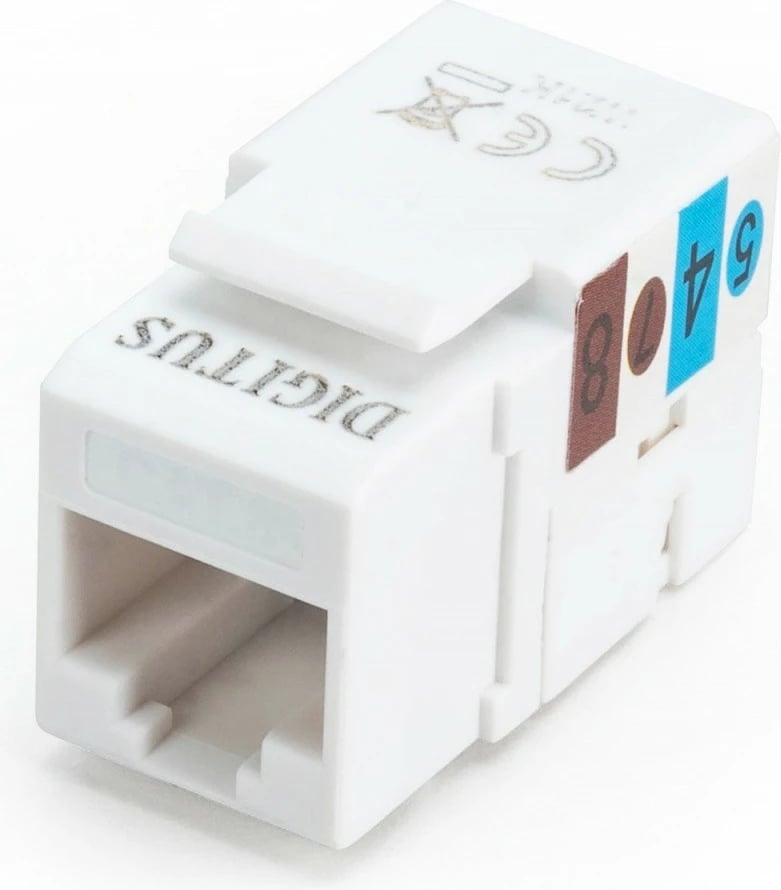 Modul Keystone RJ45 Digitus DN-93601, Kategoria 6, UTP, Bardhë