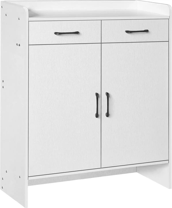 Raft këpucësh Gazen për 12 palë me sirtarë, ngjyrë e bardhë, 80x33x100cm