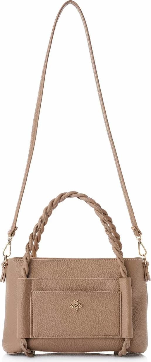 Çantë krahu Lucky Bees, ngjyrë mink, Nia