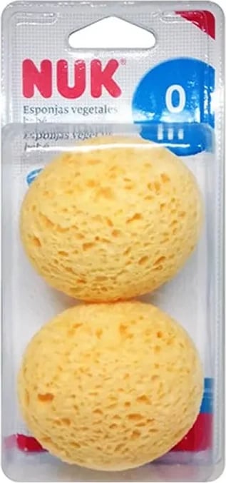 Sfungjer per trup per femije NUK Vegetable Sponge 0+M, 2 cope