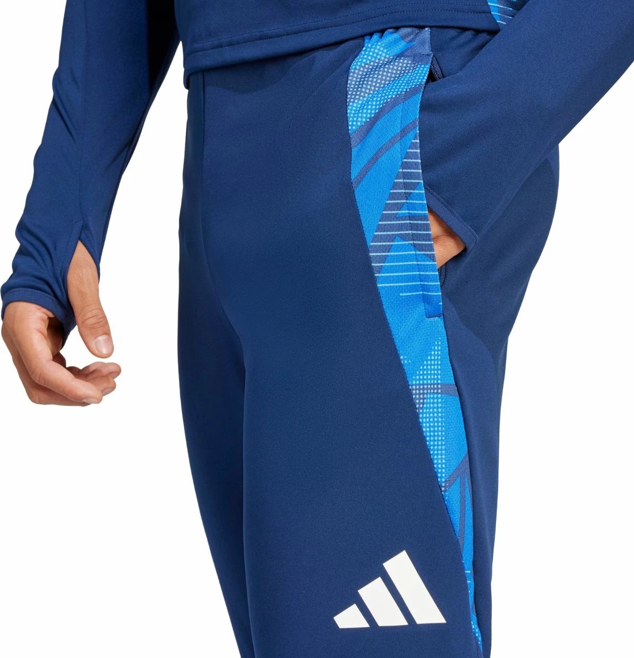 Pantallona sportive për meshkuj adidas, të kaltërta