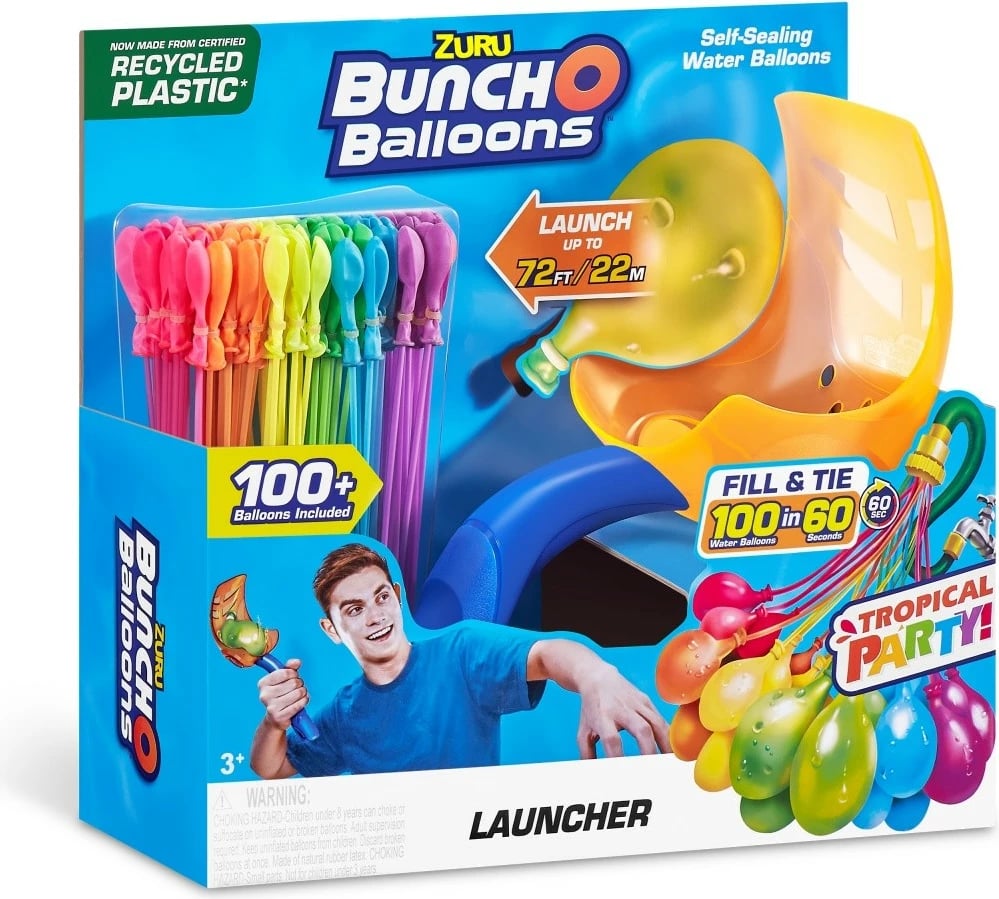Set balona uji me hedhëse ZURU Bunch O Balloons 56490, mbi 100 copë, shumëngjyrëshe