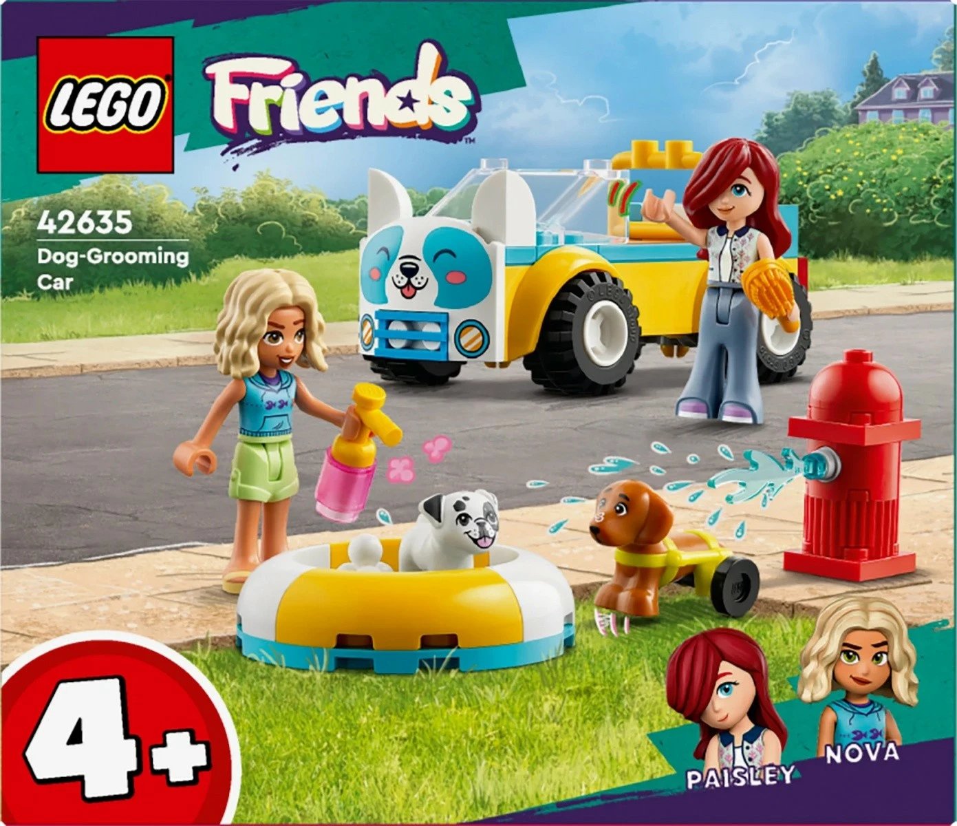 Set lodrash LEGO Friends 42635 Dog Grooming Car, 60 pjesë, për fëmijë, plastikë