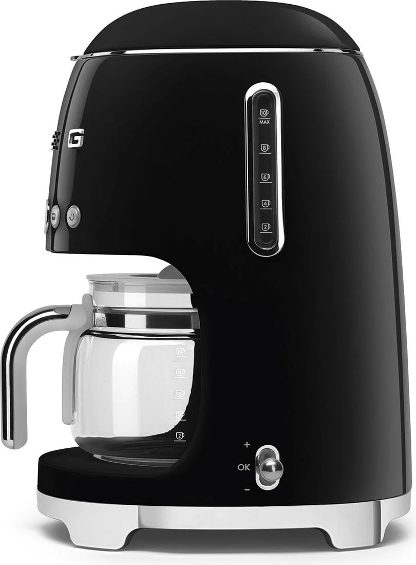 Aparat kafe SMEG DCF02BLEU, 10 filxhanë, manual, i zi