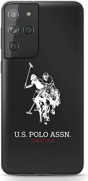 Mbështjellës U.S. Polo Assn. Shiny Big Logo për Samsung Galaxy S21 Ultra, i zi