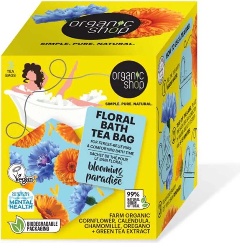 Qese çaji për banjo unisex Organic Shop Blooming Paradise, 280 copë