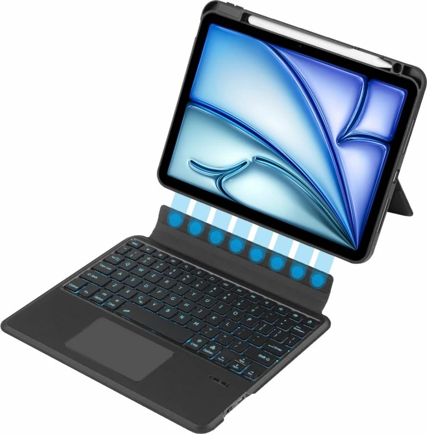 Mbështjellës me tastierë Bluetooth Tech-Protect SC Mag Pen për iPad Air 10.9"/11", i zi, set