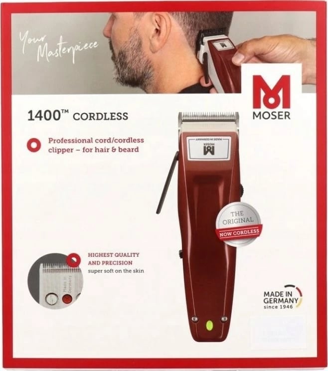 Makinë rroje Moser 1430-0050, e kuqe