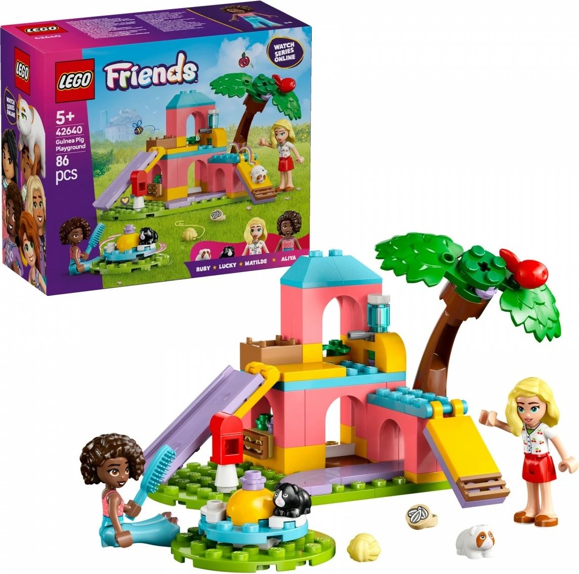 Set ndërtimi LEGO Friends 42640, 86 pjesë, me mini-dollë dhe hamsterë, shumëngjyrësh