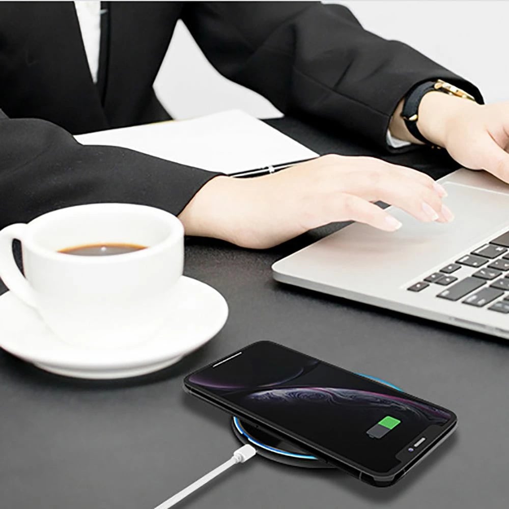 Karikues wireless Tech-Protect QI15W-C1, 15W, i bardhë