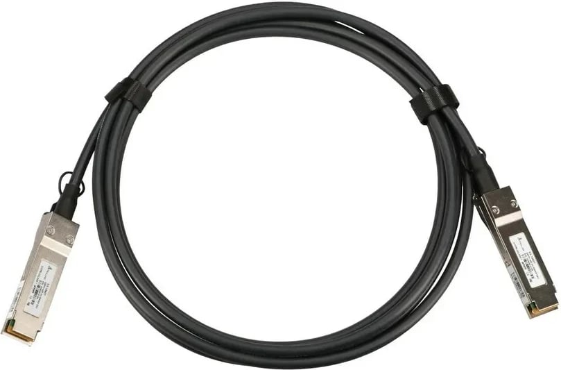 Kabllo Extralink QSFP+ DAC, 40Gbps, 3m, E zezë