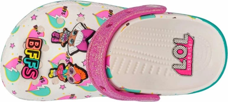 Atlete për fëmijë Crocs, të bardha me LOL Surprise
