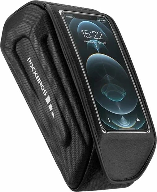 Çantë biçiklete Rockbros me xhep telefoni 1.7L, e zezë