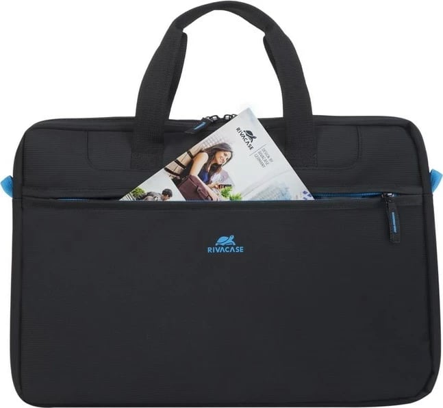 Çantë RivaCase Messenger 8037, për laptop 15.6", E zezë