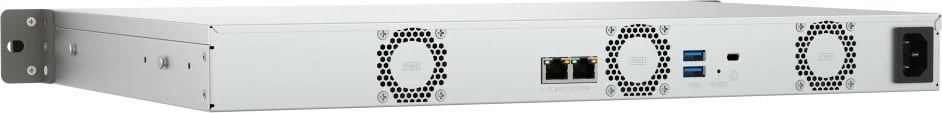 NAS QNAP TS-433eU, 4 slote, 4 GB RAM, Rack 1U, Pa disqe, Dy porta 2.5GbE, Zi