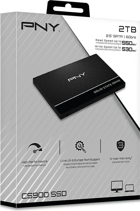 SSD PNY CS900, 2TB, SATA 6 Gb/s, 2.5", i zi