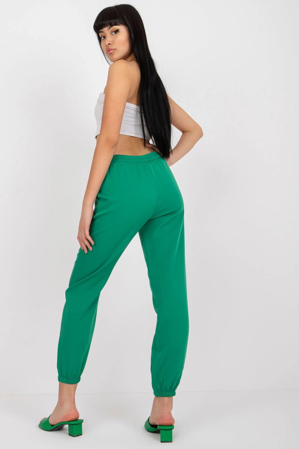 Pantallona femra Italy Moda 167008, jeshile