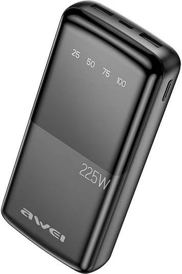 Powerbank AWEI P13K, 20000mAh, 22.5W, 2xUSB + USB-C, e zezë