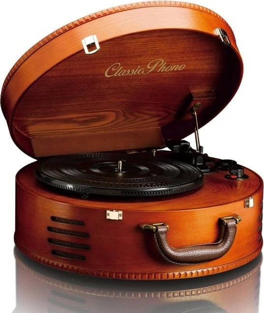 Gramafon Lenco TT-34, druri, USB, altoparlantë të integruar, kafe