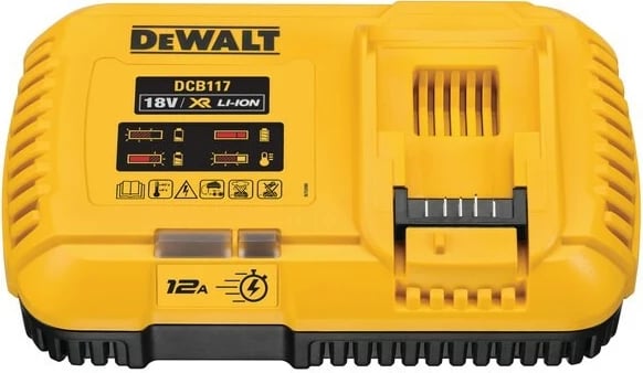 Karikues baterie DeWALT DCB117-QW, 18V, 12A, i zi/verdhë Karikues baterie DeWALT DCB117-QW, 18V, 12A, i zi/verdhë