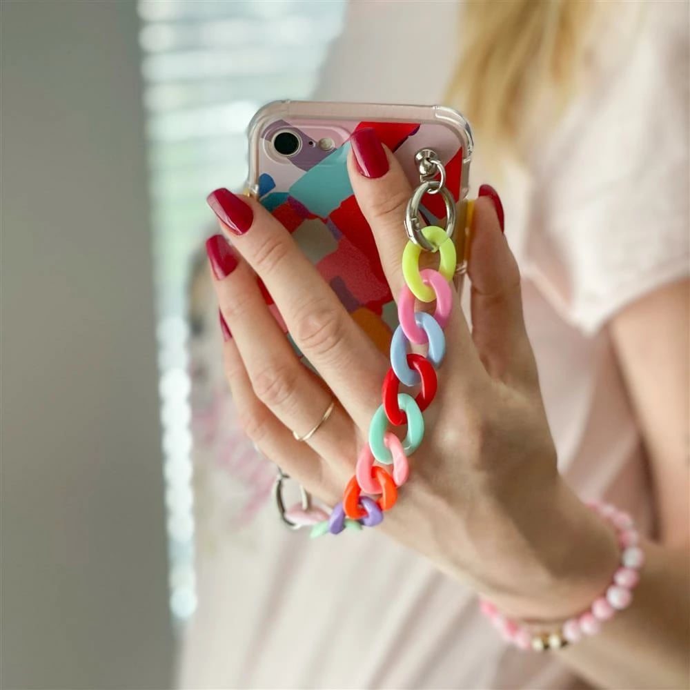 Mbështjellës Hurtel Color Chain Case për Samsung Galaxy A12, me zinxhir, shumëngjyrësh