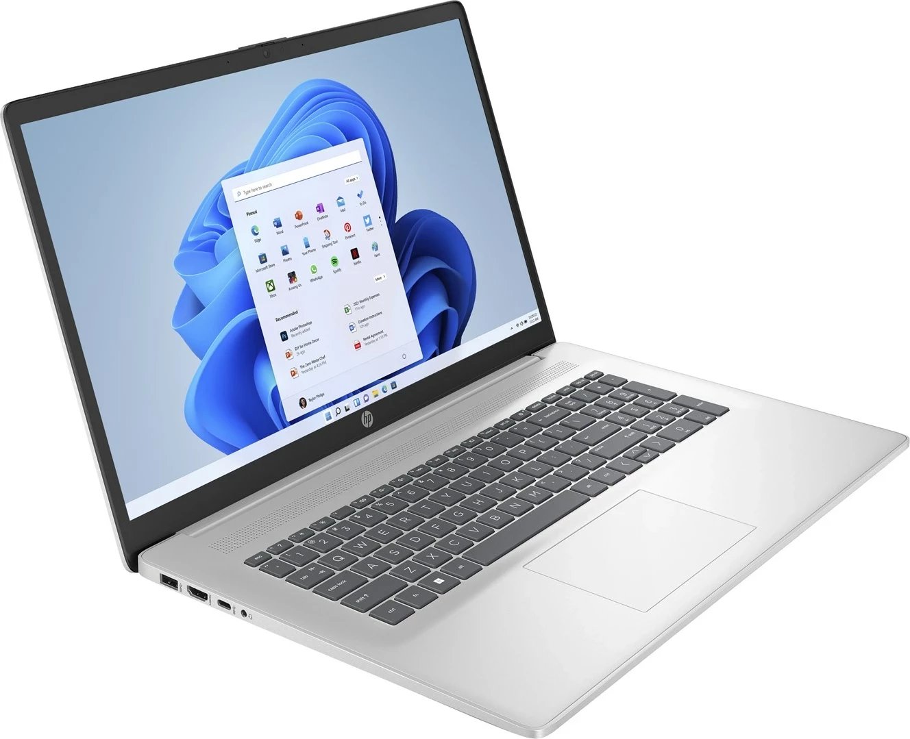 Laptop HP 17-cn3119nw, Intel Core i5-1334U, 17.3" FHD, 8GB RAM, 512GB SSD, Natural Silver