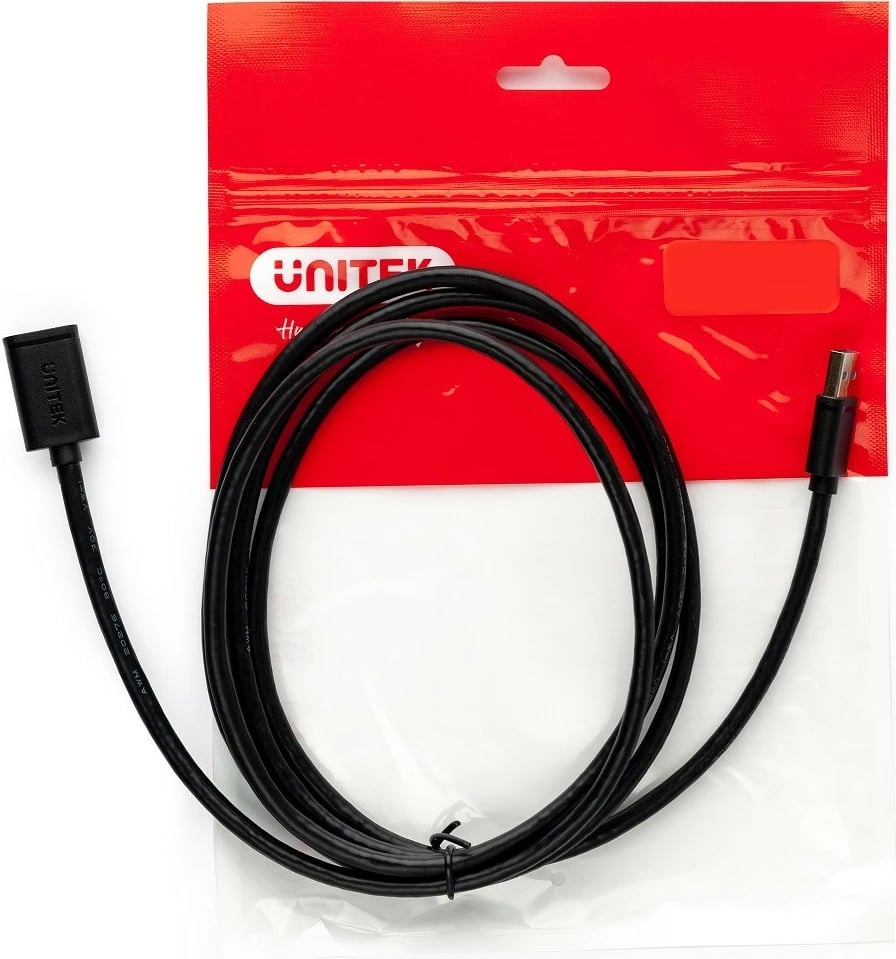 Kabllo zgjatuese USB 2.0 Unitek Y-C418GBK, 5m, e zezë