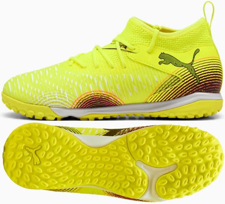 Çizme futbolli për fëmijë Puma, të verdha