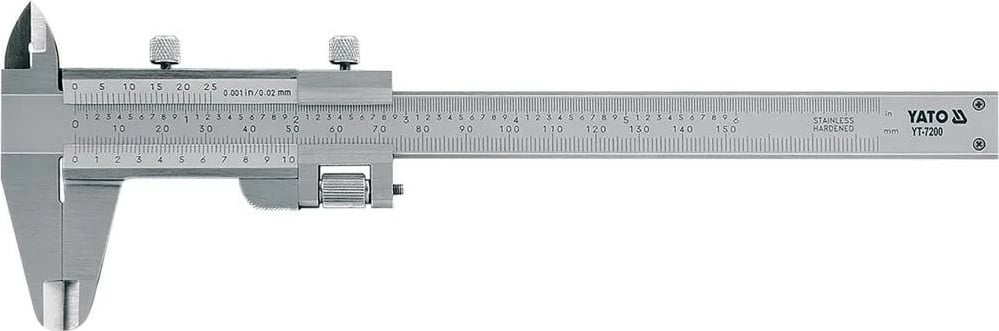 Kalliper analog YATO YT-7200, çelik inox