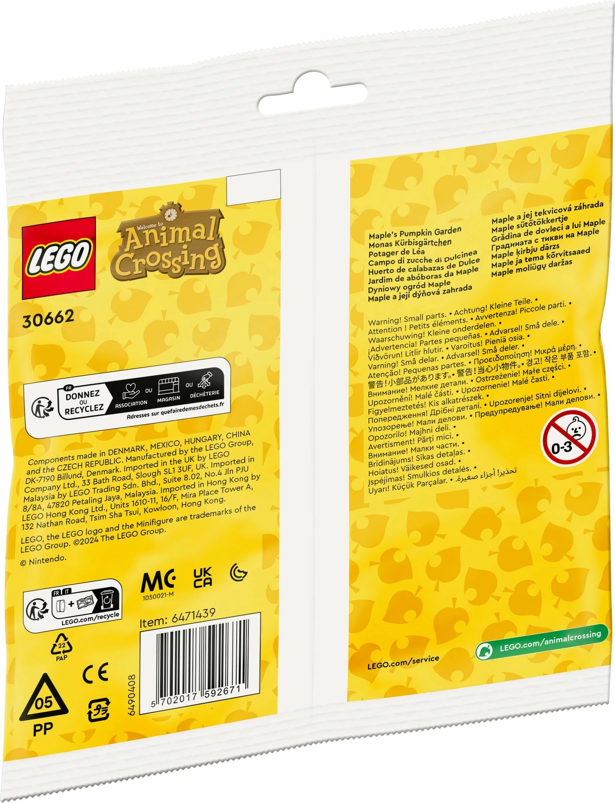 Set ndërtimi LEGO Animal Crossing 30662 Maple’s Pumpkin Garden, multikolor