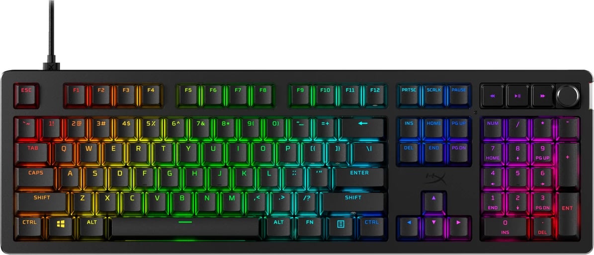 Tastierë gaming HyperX Alloy Rise 7G7A3AA#ABA, madhësi standard, layout US-Intl, RGB, e zezë