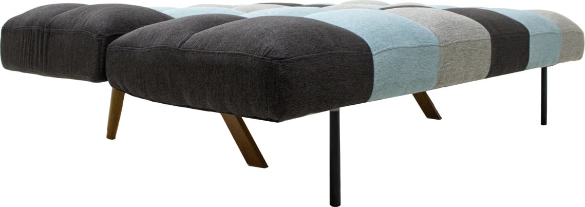 Krevat-sofa 3 vendesh Freddo, material shumëngjyrësh, 182x81x84cm