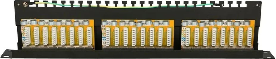 Patchpanel Extralink CAT6 STP V2, 24 Porta, 1U, E zezë