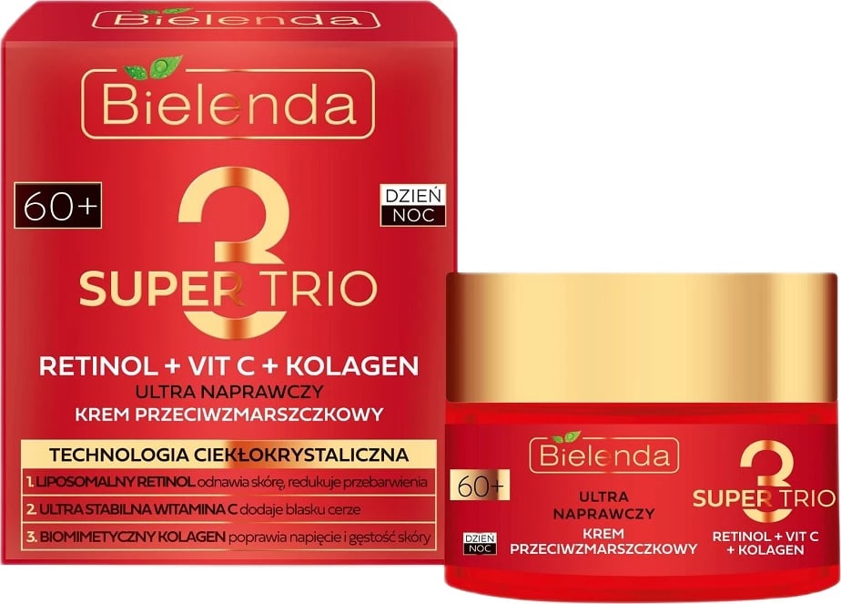 Krem fytyre anti-rrudhë Bielenda Super Trio Ultra Repair Cream për femra 60+, 50ml