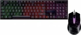 Set tastierë me ndriçim + maus ART AK-50, USB, i zi