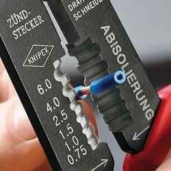 Darë diagonale Knipex 97 21 215 C, metal, dorezë plastike, 230mm, kuqe/kaltër