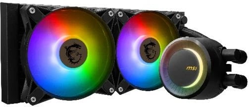 Kasë ftohëse MSI MAG CORELIQUID E240, 240mm, 2x ARGB fan, për CPU, e zezë