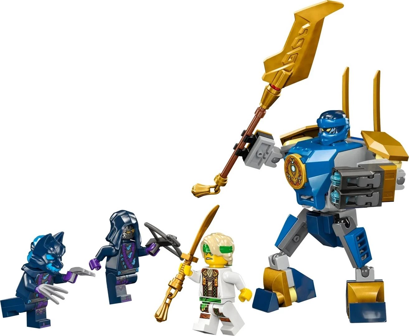 Set LEGO NINJAGO 71805, Jay's Mech Battle Pack, 3 minifigura