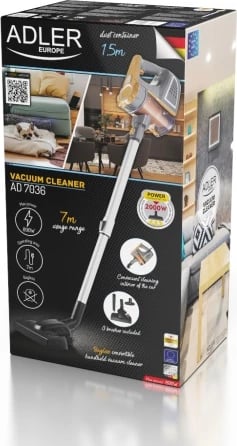 Fshesë me korrent dore/vertikale, Adler AD 7036, 800W, 1.5L, pa qese, 17 kPa