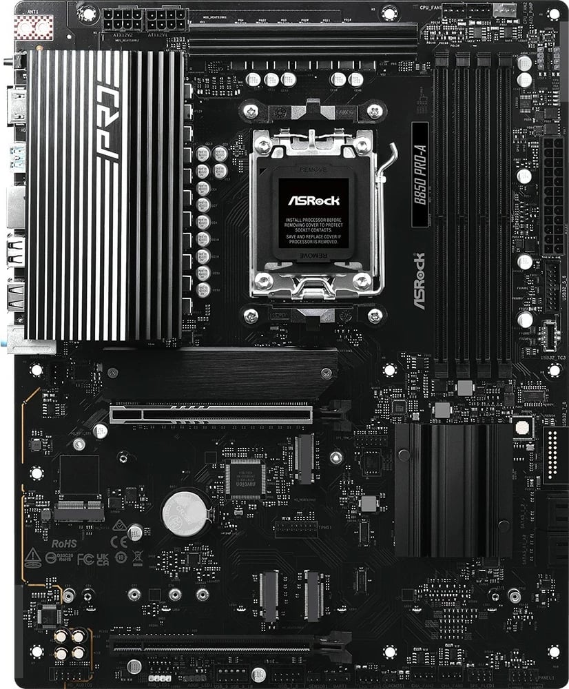 Pllakë amë ASRock B850 Pro-A, Socket AM5, DDR5, 256GB, e zezë
