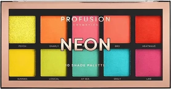 Paletë për sy Profusion Neon për femra, 1 paletë, neon