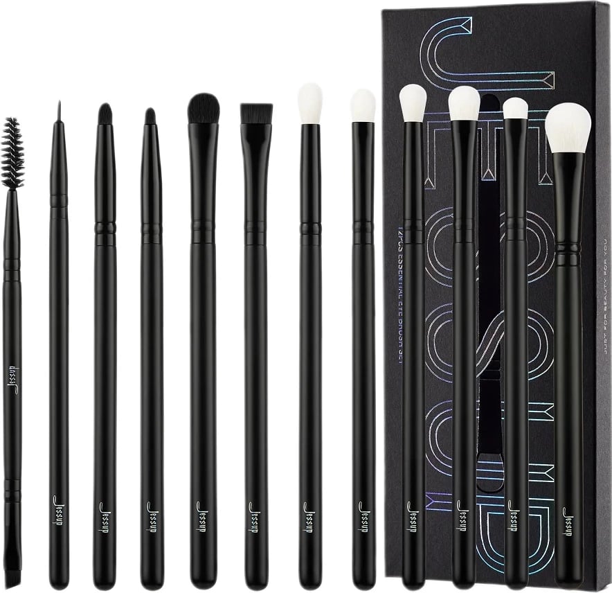 Set furçash për sy JESSUP Essential Eye Brush Set T322 për femra 12 copë