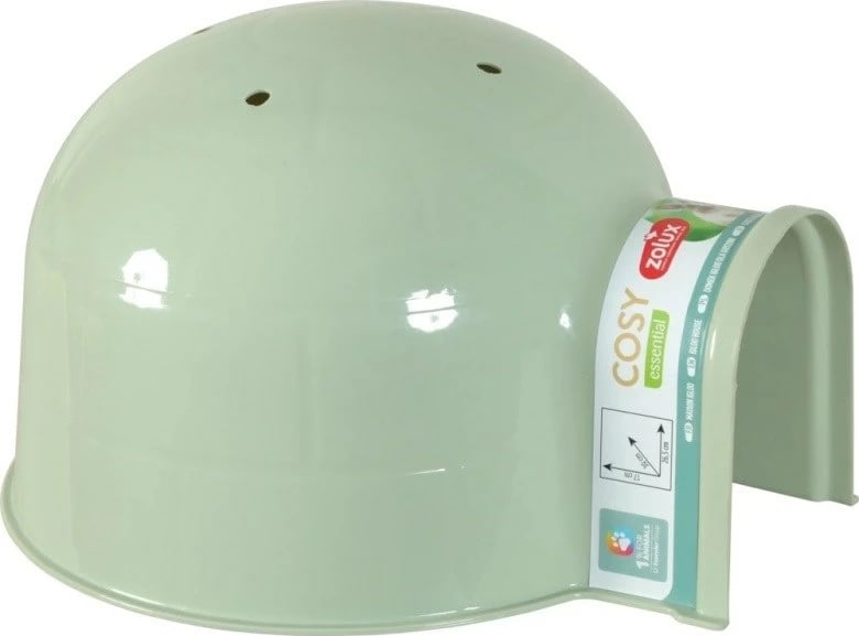 Shtëpi igloo për brejtës ZOLUX Cosy, plastikë, 26.2 × 28.4 × 16.5 cm, e gjelbër