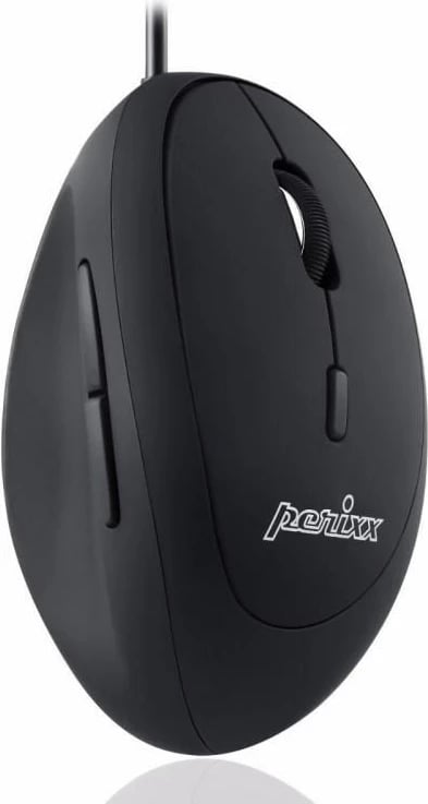 Maus Perixx PERIMICE-519 me kabllo, optik, vertikal, pa zhurmë, i zi